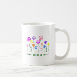 Caneca De Café Sinal de Paz Flores