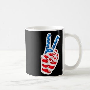Caneca De Café Sinal de Paz Impressão Americano 4º Mão De Ju