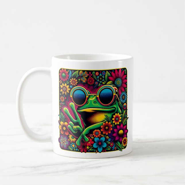 Caneca De Café Sinal de paz Legal Funky (Esquerda)