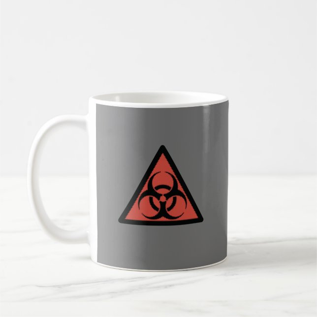 Caneca De Café Sinal de perigo vermelho (Esquerda)