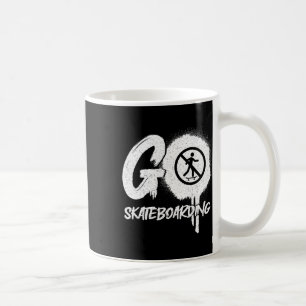 Caneca De Café Sinal de Proibido Skate Skateboard Skater Grafite
