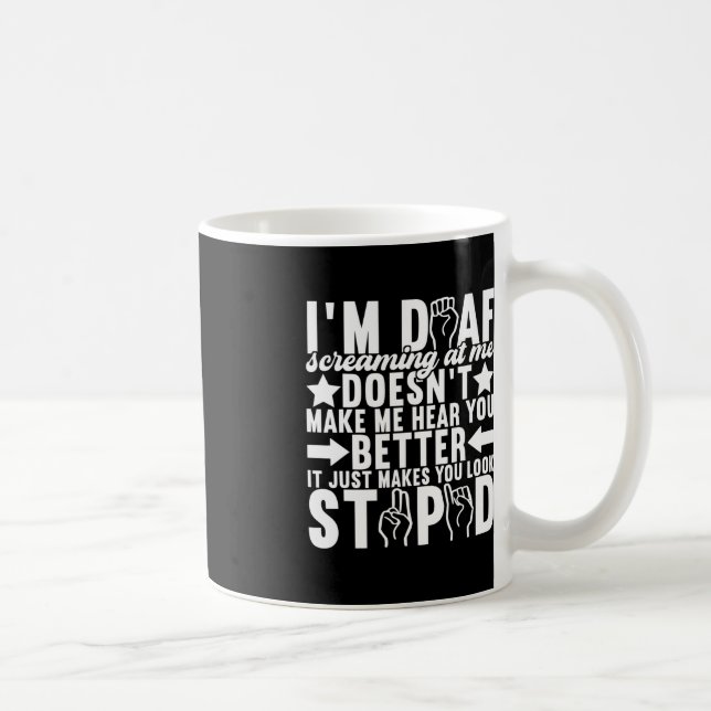 Caneca De Café Sinal de Sinal Americano Sensibilização Deficiente (Direita)