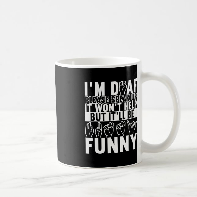 Caneca De Café Sinal de Sinal Americano Sensibilização Deficiente (Direita)