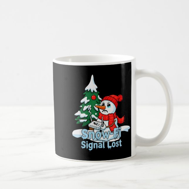Caneca De Café Sinal de Snow-fi Perdido Arte de Natal de Boneco d (Direita)