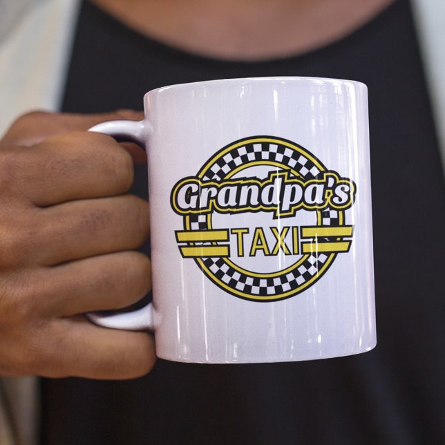 Caneca De Café Sinal de Táxi do Vovô (Criador carregado)