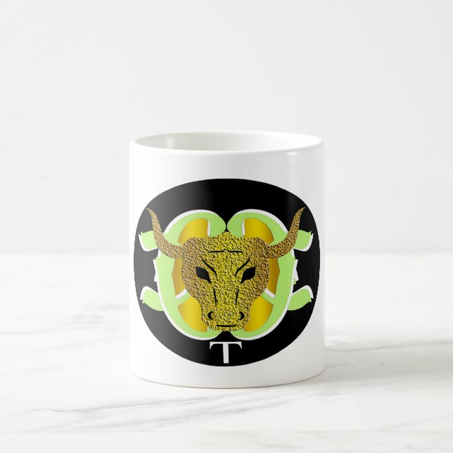 Caneca De Café Sinal de Touro Zodiac Taurus Design (Centro)
