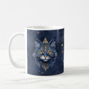 Caneca De Café Sinal de Zodiac Taurus & Celestial Cat Mug