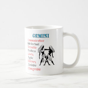 Caneca De Café Sinal do zodíaco do horóscopo dos Gêmeos