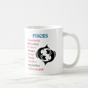 Caneca De Café Sinal do zodíaco do horóscopo dos peixes
