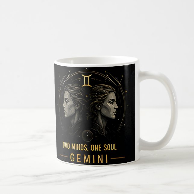 Caneca De Café Sinal do Zodíaco Gêmeos Decoração Celestial Horósc (Direita)