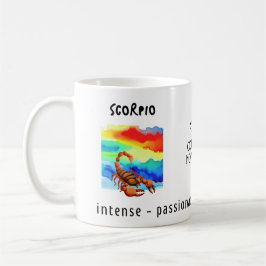 Caneca De Café Sinal e características da cor d'água Scorpio zodi