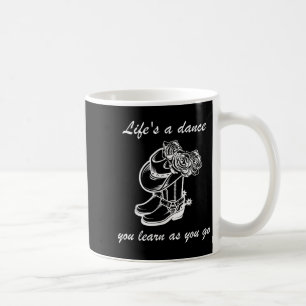 Caneca De Café Sinal Gráfico Engraçado Vive Uma Dança Que Aprende