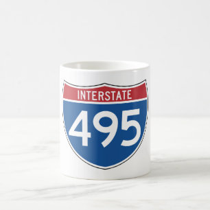 Caneca De Café Sinal Interstate 495