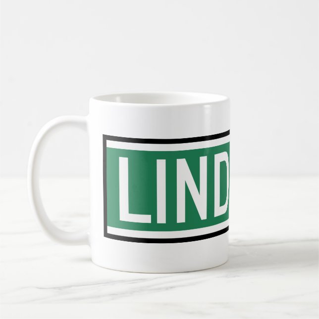 Caneca De Café Sinal Linden Boulevard (Esquerda)