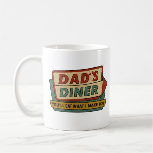 Caneca De Café Sinal Retro do Lanche do Papai – Ben-Day Arte Pop