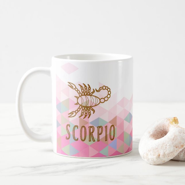 Caneca De Café Sinal Scorpio Zodiac (Com Donut)