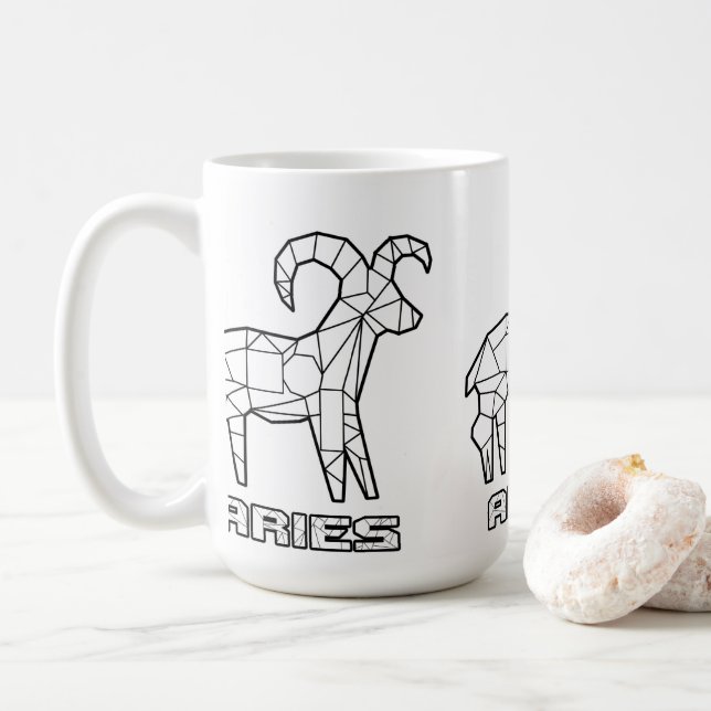 Caneca De Café Sinal Zodiac Mug:Aries (Com Donut)