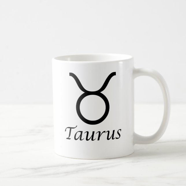 Caneca De Café Sinal Zodiac "Taurus" (Direita)