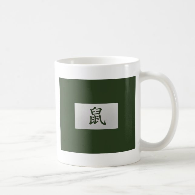 Caneca De Café Sinal zodíaco chinês Verde-rato (Direita)
