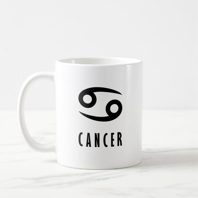Caneca De Café sinal zodiótico do cancer (Esquerda)