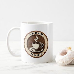 Caneca De Café sinalização de café vintage legal