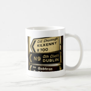 Caneca De Café Sinalização Rodoviária da Irlanda