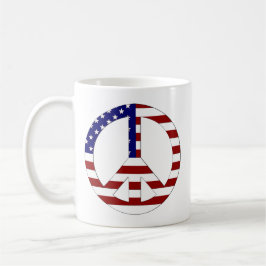 Caneca De Café Sinalizador americano Peace : EUA
