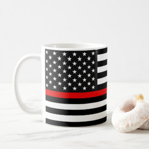 Caneca De Café Sinalizador Americano Thin Red Line