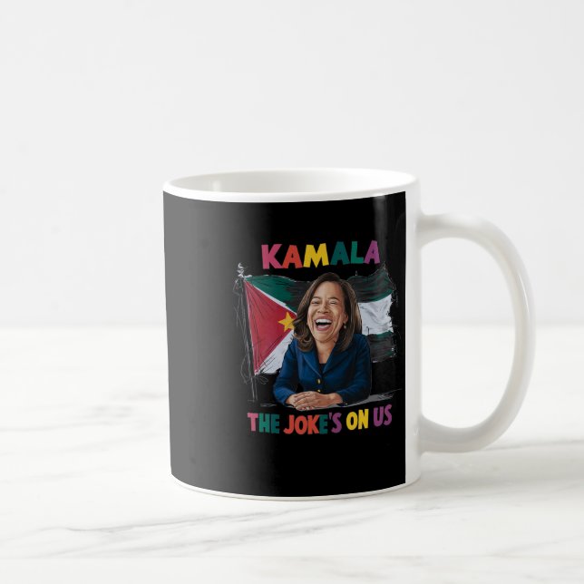 Caneca De Café Sinalizador Anti Kamala Harris Palestina (Direita)