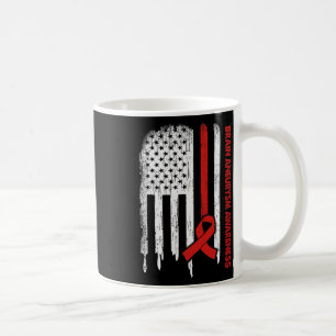 Caneca De Café Sinalizador Burgundy Alerta do Cérebro da Fita