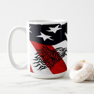 Caneca De Café Sinalizador com Gráfico de Águia de Grelha