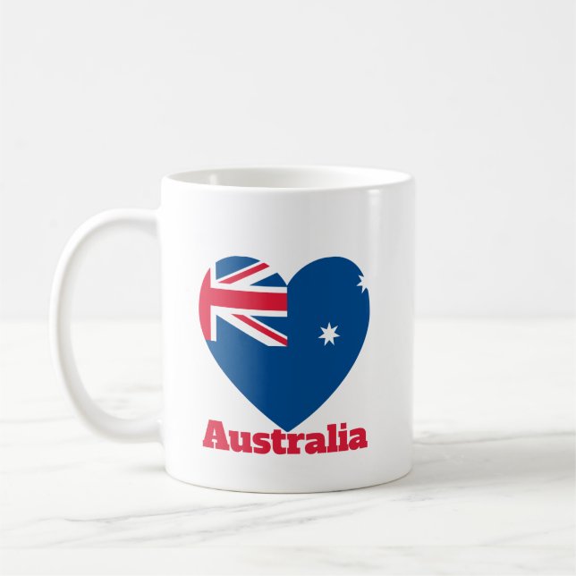 Caneca De Café Sinalizador Coração da Austrália (Esquerda)
