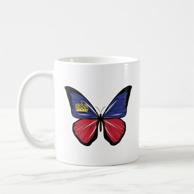 Caneca De Café Sinalizador da Borboleta do Liechtenstein (Esquerda)