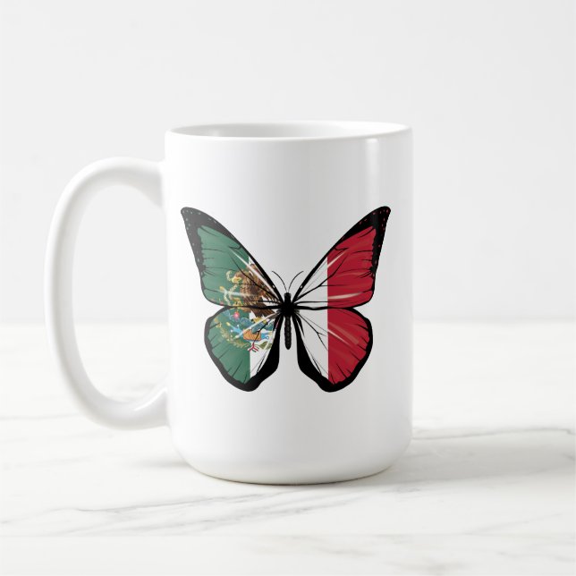 Caneca De Café Sinalizador da Borboleta do México (Esquerda)
