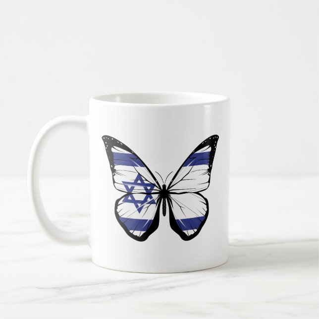 Caneca De Café Sinalizador da Borboleta Israel (Esquerda)