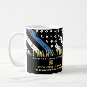 Caneca De Café Sinalizador da Linha Azul do Aniversário da Polí