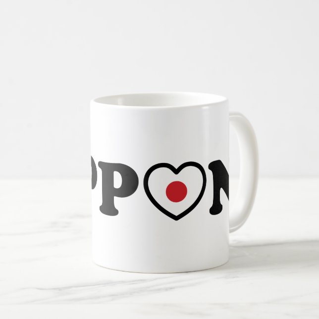 Caneca De Café Sinalizador de Coração de Amor Nippon (Frente Esquerda)