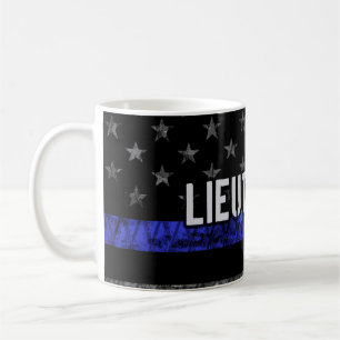 Caneca De Café Sinalizador de Distância da Linha Azul Tenente Th
