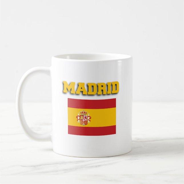 Caneca De Café Sinalizador de Espanha de Madrid (Esquerda)