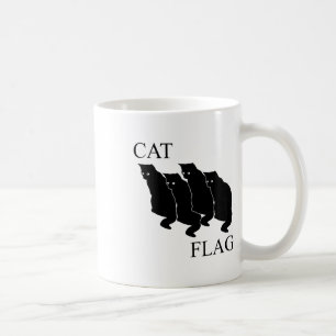 Caneca De Café Sinalizador de Gato Funny Black