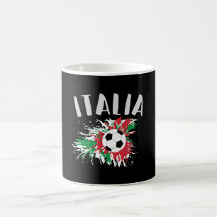 Caneca De Café Sinalizador de Grunge da Bola de Futebol da Itáli