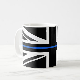 Caneca De Café Sinalizador de Linha Azul Thin UK