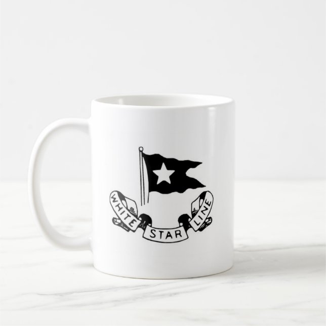 Caneca De Café Sinalizador de Linha de Estrela Branca Titanic (Esquerda)