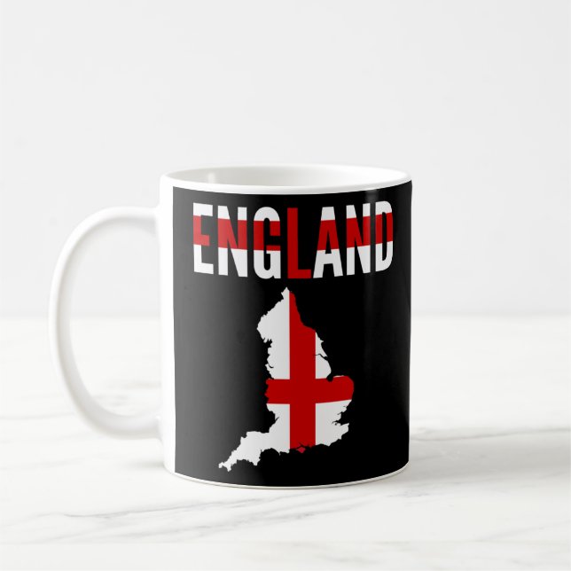 Caneca De Café Sinalizador de Mapa do País Inglês (Esquerda)