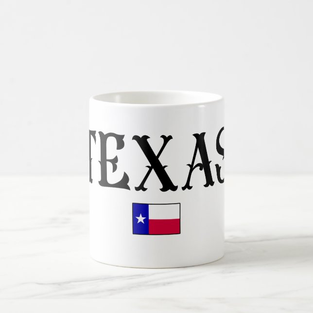 Caneca De Café Sinalizador de Mapa Estatal do Texas EUA (Centro)