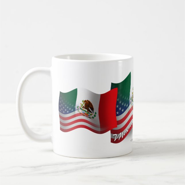 Caneca De Café Sinalizador de Onda Mexicano-Americano (Esquerda)