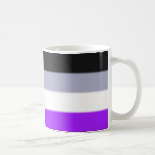 Caneca De Café Sinalizador de Orgulho Asexual de Queda (Direita)