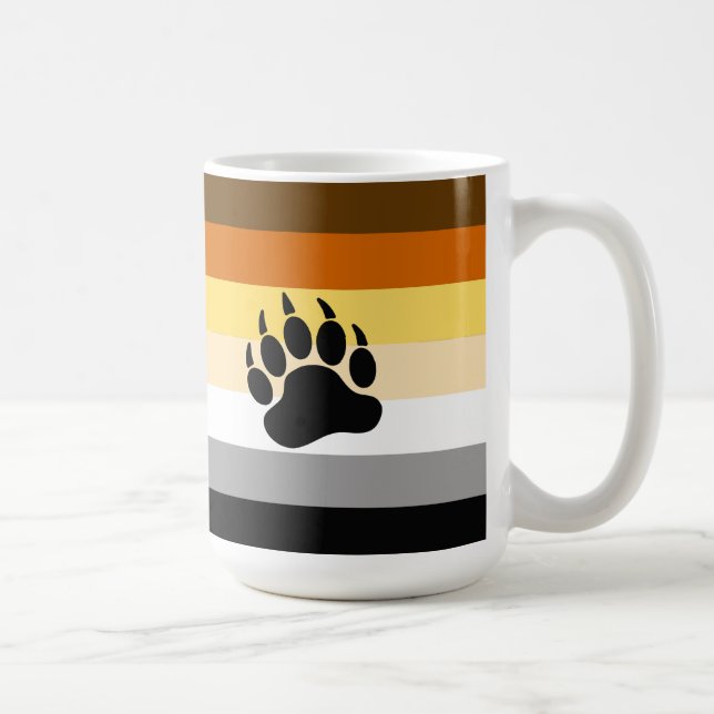 Caneca De Café Sinalizador de Orgulho de Urso (Direita)