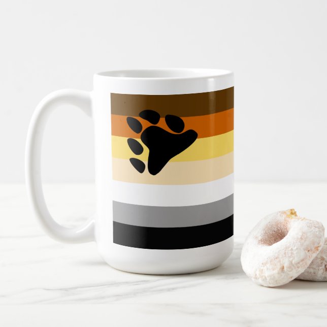 Caneca De Café Sinalizador de Orgulho de Urso (Com Donut)