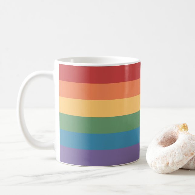 Caneca De Café Sinalizador de orgulho gay Heathered (Com Donut)